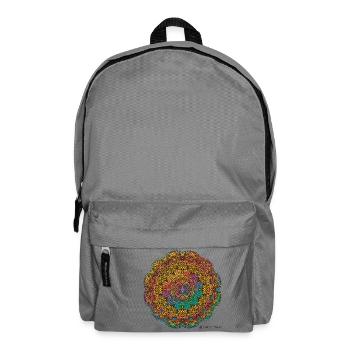 Kaleidoscope mandala - Backpack - elephant grey - Front