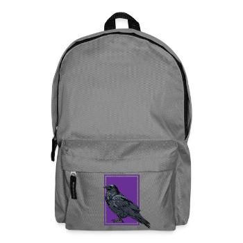 Rabe - Krähe - Kolkrabe - Rucksack - Mittelgrau - Vorne