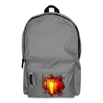 Nature arbres arbres sunbeam soleil idée cadeau - Sac à dos - gris éléphant - Devant