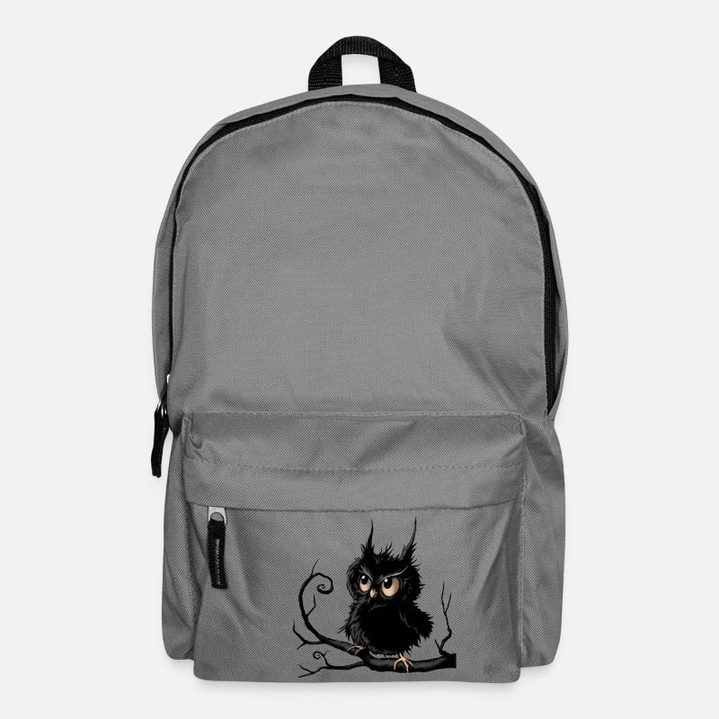 Grumpy Fogy Owl - Backpack - elephant grey
