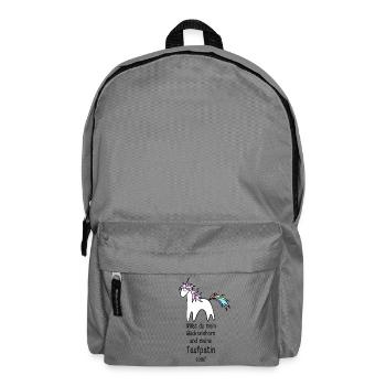 Glückseinhorn Taufpatin - Rucksack - Mittelgrau - Vorne