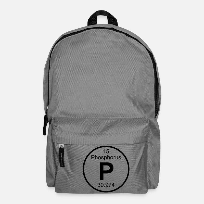 Element 15 - p (phosphorus) - Full (round) - Sac à dos - gris éléphant