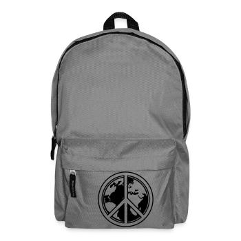 erde peace frieden planet krieg symbol zeichen wel - Rucksack - Mittelgrau - Vorne