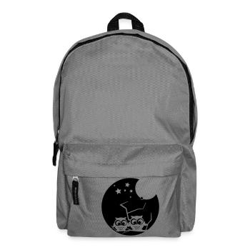 2 verträumte eulen - Rucksack - Mittelgrau - Vorne