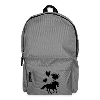 Pferd Herzen - Rucksack - Mittelgrau - Vorne