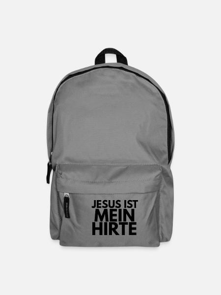 Jesus ist mein Hirte - Rucksack - Mittelgrau