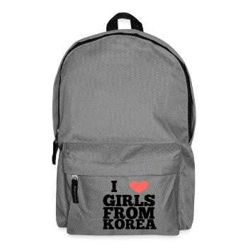 I LOVE GIRLS FROM KOREA - Rucksack - Mittelgrau - Vorne