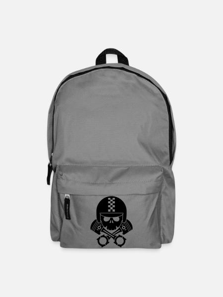 schädel helm kolben - Rucksack - Mittelgrau