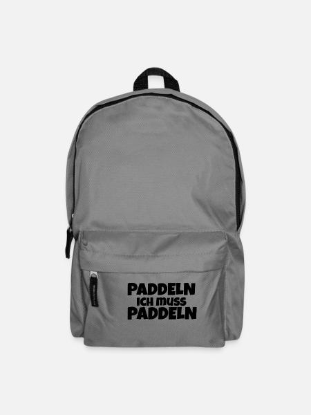Paddeln ich muss paddeln - Rucksack - Mittelgrau