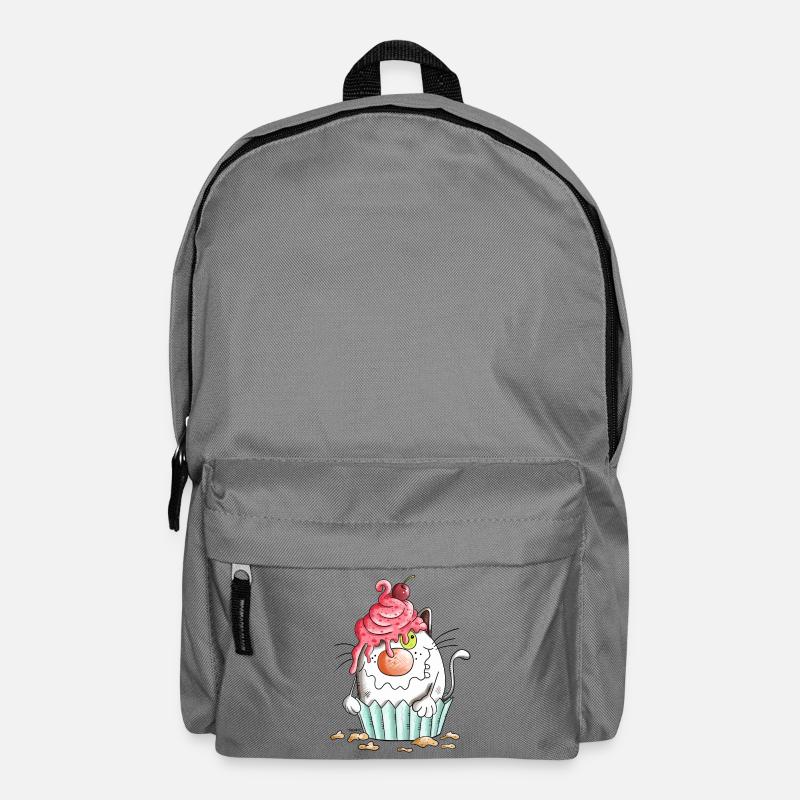 Katze liebt Muffin - Rucksack - Mittelgrau