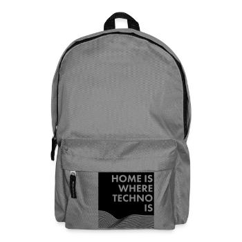 home is where techno is - Rucksack - Mittelgrau - Vorne