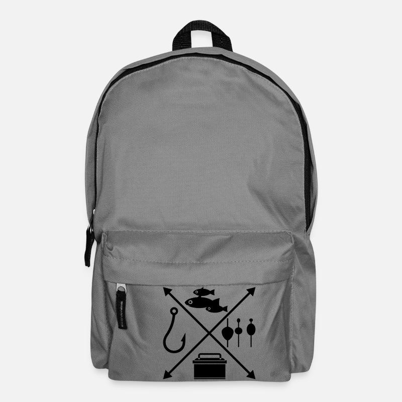 angeln - Rucksack - Mittelgrau