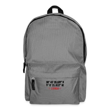 Lisboa Municipal Stamp - Lisbon Coordinates - Backpack - elephant grey - Front