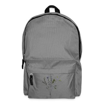 blumenwiese strauss gewebe - Rucksack - Mittelgrau - Vorne
