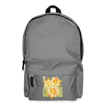 HAB MUT - positive Gedanken - Sonnenblumen - Rucksack - Mittelgrau - Vorne