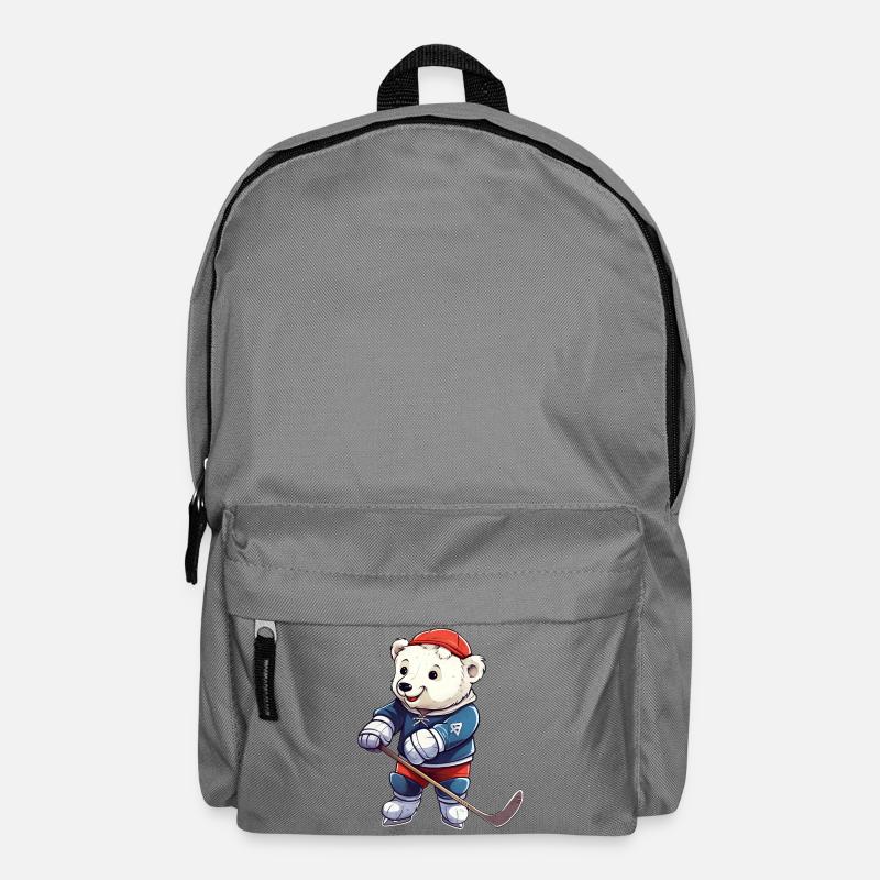 Eisbär Hockeyspieler - Rucksack - Mittelgrau
