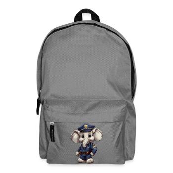 Elefanten Polizei - Rucksack - Mittelgrau - Vorne