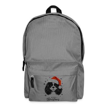 Cavalier King Charles Spaniel - Joyeux Noël - Sac à dos - gris éléphant - Devant
