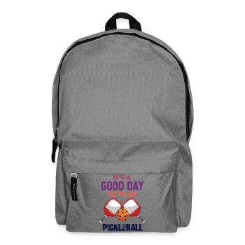 It's a Good Day to Play Pickleball - Backpack - elephant grey - Front