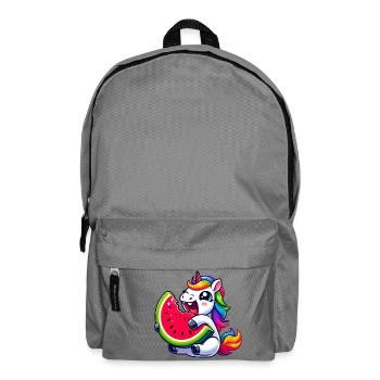 Licorne Pastèque Design d’été - Sac à dos - gris éléphant - Devant