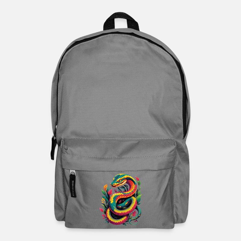 Multicolored Snake - Backpack - elephant grey