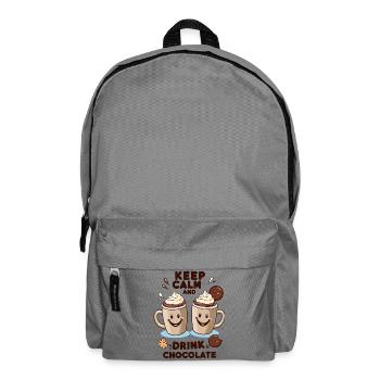 Lustige Schokoladen Tassen - Rucksack - Mittelgrau - Vorne