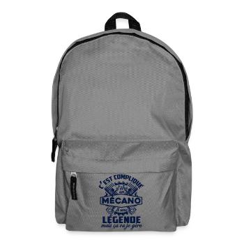 mécanicien mécano légendaire - Sac à dos - gris éléphant - Devant