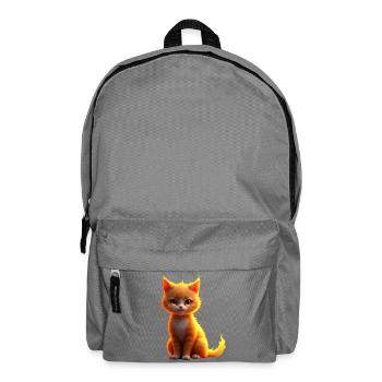 Flammenkatze Fantasie - Rucksack - Mittelgrau - Vorne