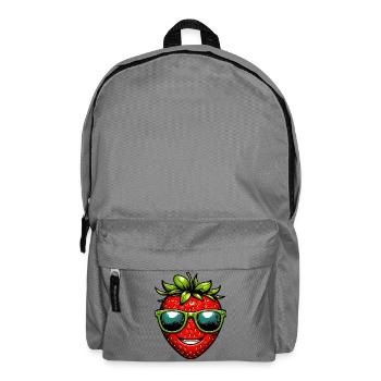 Strawberry Strawberries - Backpack - elephant grey - Front