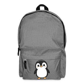 Mignon Adorable Pingouin - Conception de dessin animé charmant - Sac à dos - gris éléphant - Devant