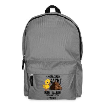 Duck poops ! - Backpack - elephant grey - Front