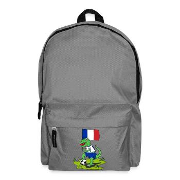 France Flag Dinosaur Rex Football - Backpack - elephant grey - Front