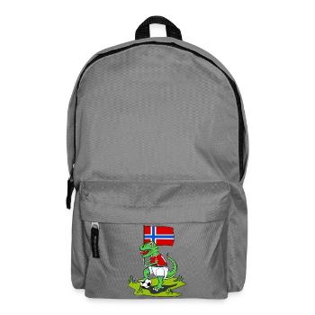 Norway Flag Dinosaur Rex Football - Backpack - elephant grey - Front