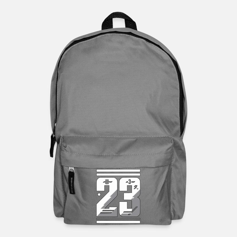 Stylish Number 23 Graphic - Backpack - elephant grey