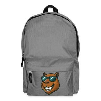 Cool Capybara avec lunettes de soleil Cartoon Joy - Sac à dos - gris éléphant - Devant