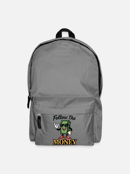 Folgen Sie dem Geld - Rucksack - Mittelgrau