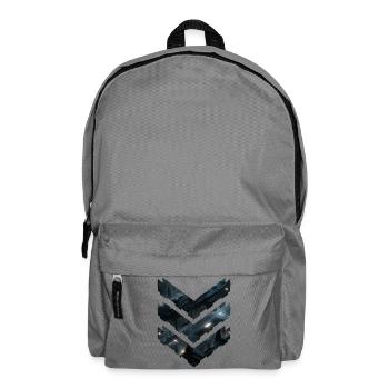 Futuristic Sci-Fi Space Station Layers – Dark City - Backpack - elephant grey - Front