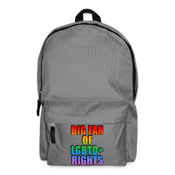 Grand fan des droits LGBTQ+ Rainbow - Sac à dos - gris éléphant - Devant