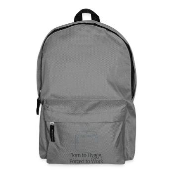Born to Hygge Candle Illustration - Backpack - elephant grey - Front