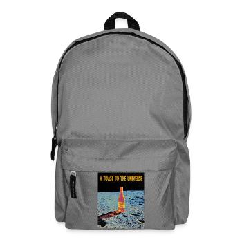 Weltraum-Feier mit Weinflasche - Rucksack - Mittelgrau - Vorne