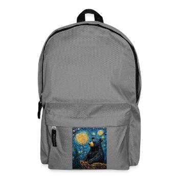 Bear Bears Van Gogh Style Starry Night - Backpack - elephant grey - Front