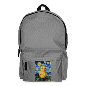 Poussin Poulet Coq Style Van Gogh Étoilé - Sac à dos - gris éléphant - Devant