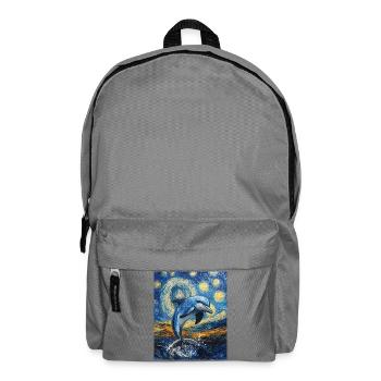 Delfin Van Gogh Style Starry - Backpack - elephant grey - Front