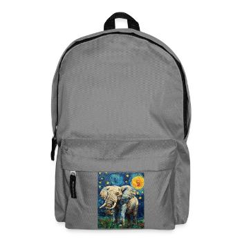 Éléphant Van Gogh Style Nuit étoilée - Sac à dos - gris éléphant - Devant