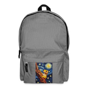 Gecko Van Gogh Style Nuit étoilée - Sac à dos - gris éléphant - Devant