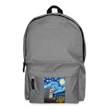  Igel Van Gogh Style Starry Night - Rucksack - Mittelgrau - Vorne