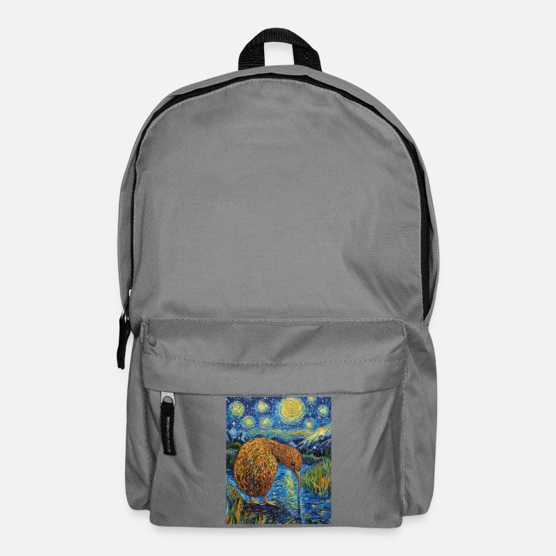 Kiwi Neuseeland Van Gogh Style Starry Night - Rucksack - Mittelgrau