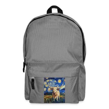 Longhorn vache vaches taureau van gogh nuit étoilée - Sac à dos - gris éléphant - Devant