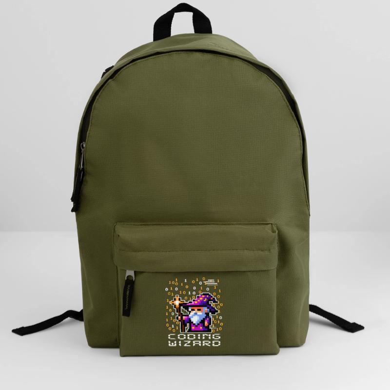 Zauberer-Pixel-Code Rucksack
