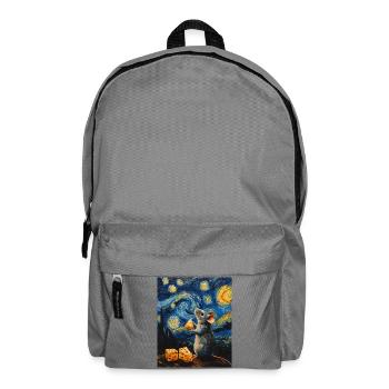Souris mange du fromage Nuit étoilée à la Van Gogh - Sac à dos - gris éléphant - Devant